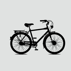 Fototapeta premium Bycycle silhouette vector illustration