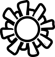 Summer sun icon, sunshine
