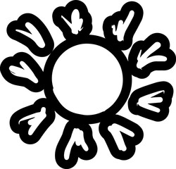 Summer sun icon, sunshine