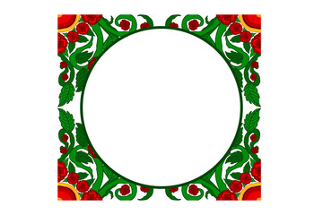 Flora and Rose Ornament Frame Border Vector For Decoration Design