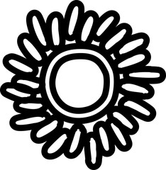 Summer sun icon, sunshine