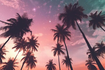 Fototapeta na wymiar Lonely Single palm tree on uninhabited island. Paradise azure beach with exotic coconut tree. Generate ai
