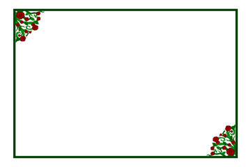 Flora and Rose Ornament Frame Border Vector For Decoration Design