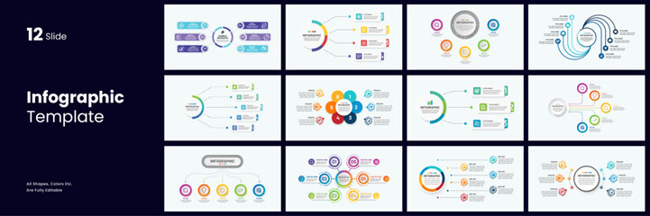 Best collection of 12 modern infographic design template