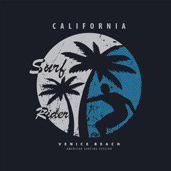 California Illustration typography for t shirt, poster, logo, sticker, or apparel merchandise