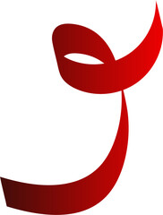 Red ribbons. Holiday decoration