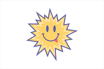 Decor Smile Face Sticker Design