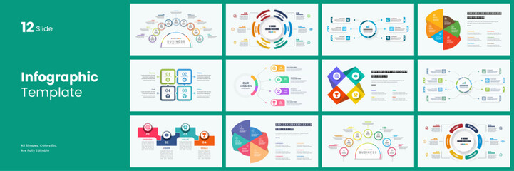 Best collection of 12 modern infographic design template