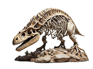 Fototapeta premium dinosaur fossilson a white background