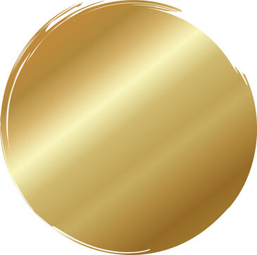 Gold different round brush. Design elements