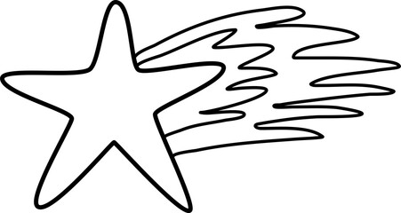 Set of hand drawn stars in doodle style