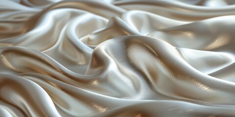Abstract silver silk texture , fabric weave of cotton or linen satin fabric lies texture background.