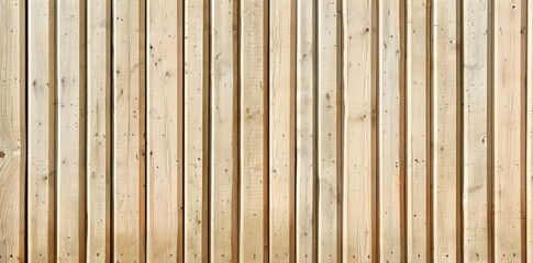 A detailed view of a wooden fence with vertical slats, showcasing the construction and texture of the fence.