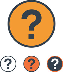 Question mark icons set.