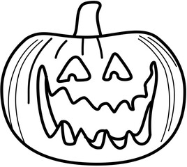 pumpink outline halloween lamp