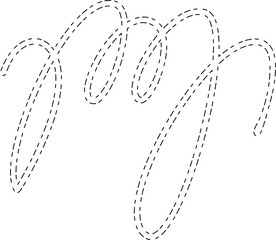 Spiral line dashed doodle style. Element for design