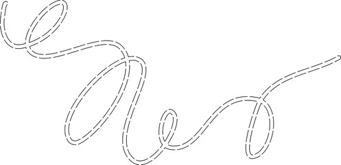 Spiral line dashed doodle style. Element for design