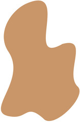 blob abstract shape flat color