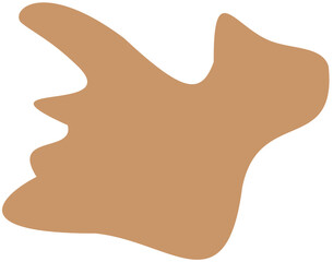 blob abstract shape flat color