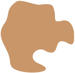 blob abstract shape flat color
