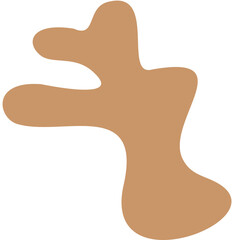 blob abstract shape flat color