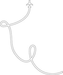 Airplane routes. Tourism and travel