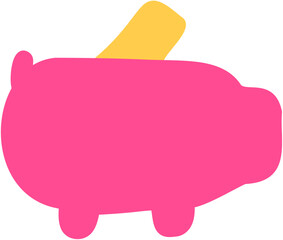 piggy bank vector illustration saving
