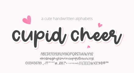 Vector hand-drawn Alphabet letters logo font and numbers. Handwritten Script Font. Brush Painted Letters. Decorative artistic font.