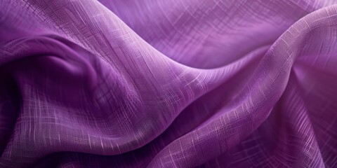 Abstract light purple weave of cotton or linen satin fabric lies texture background. - obrazy, fototapety, plakaty