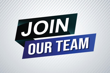 join our team word concept vector illustration with modern futuristic 3d style for landing page template ui web mobile app poster banner flyer background gift card coupon label wallpaper

