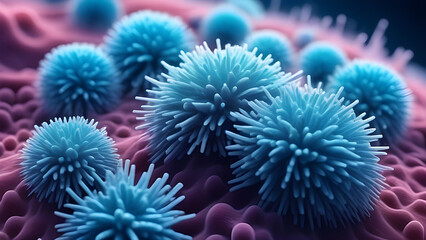 Fototapeta premium Microbes, viruses if you look through a microscope.