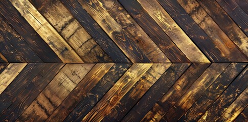 Detailed close-up of a wall constructed from wooden planks, showcasing the texture and pattern of the natural material.