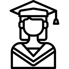 girl graduated icon