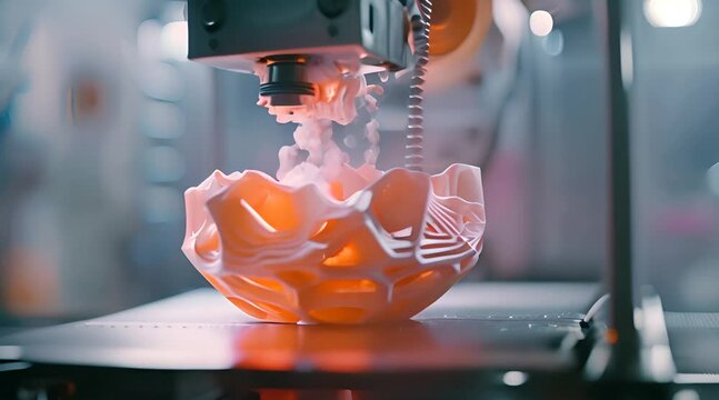 3D Printing Process of an Intricate Object with AI generated.
