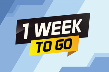 1 week to go word concept vector illustration and 3d style for use landing page, template, ui, web, mobile app, poster, banner, flyer, background, gift card, coupon

