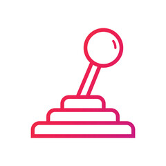 Gearshift Icon. Gearshift Gradient Icon Symbol Vector Illustration