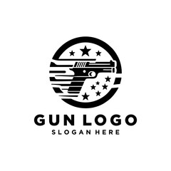 Gun logo design inspiration. Gun vector logo template