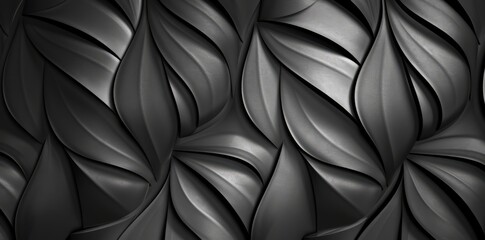Obraz premium A detailed black and white image capturing the texture of a wall, showcasing shadows, light play, and intricate patterns.