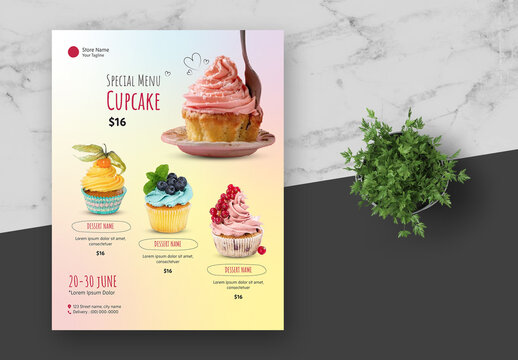 Colorful Dessert Variant Menu