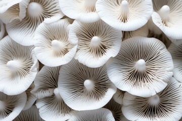 Fresh White macro mushrooms food. Organic fungus. Generate Ai