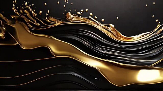 luxury black background with golden element