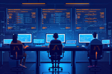 Cropped shot of computer programmers working on new