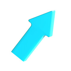 up right arrow 3D Illustration