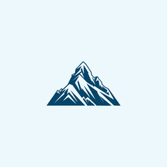 Logo Template Mountain peak adventure rock mountain peak logo vector art illustration