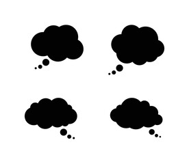 Dream cloud icon. Think bubble icon vector isolated on white background.