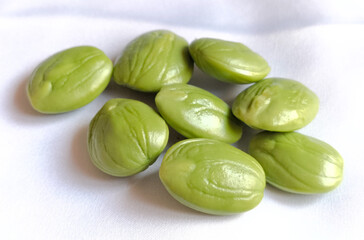 Closeup view of Pete. This typical food that is often consumed by some Indonesian people is so famous for its distinctive taste and aroma (Pete).
