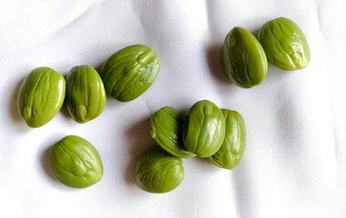 Closeup view of Pete. This typical food that is often consumed by some Indonesian people is so famous for its distinctive taste and aroma (Pete).
