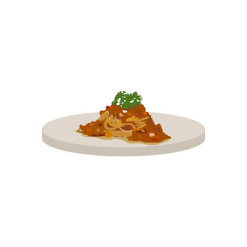 Spagetti illustration design isolated in white background