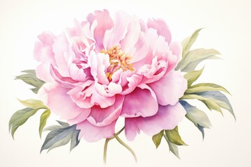 Exquisite Peony flowers. Pink summer petal. Generate Ai