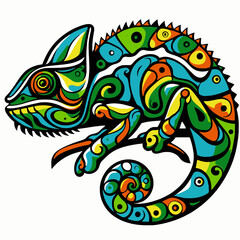 illustration of a chameleon